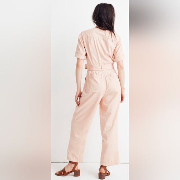 Madewell Women's Blush Top Stiched Coverall Jumpsuit - Picture 2 of 4